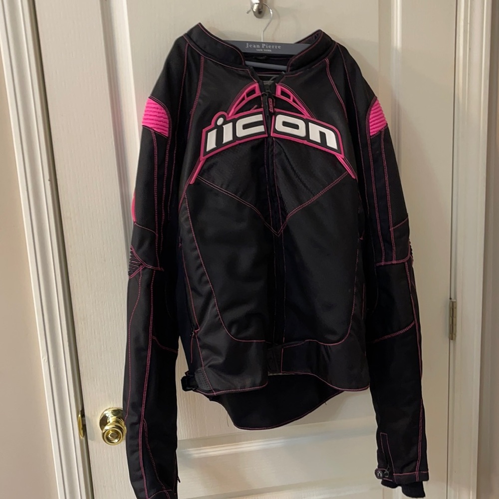 ICON motorcycle jacket with protective plates